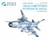Quinta Studio QDS+48409 Su-17UM3 3D-Printed & coloured Interior on decal paper (Hobby Boss) (Small version) (with 3D-printed resin parts) 1/48